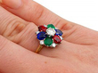 Gemstone Diamond Cluster Ring