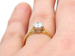 1980s Engagement Ring Wearing 
