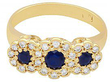 Sapphire and Diamond Yellow Gold Ring in Gold