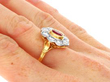 wearing French cluster ring