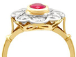 ruby and diamond cluster ring for sale