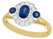 Sapphire and Diamond Cocktail Ring in Yellow Gold