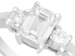 Emerald Cut Trilogy Ring