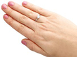 Vintage Solitaire Engagement Ring Hand Wearing