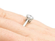 Vintage Solitaire Engagement Ring Finger Wearing