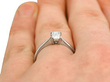 Wearing Emerald Cut Diamond Engagement Ring