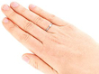 Diamond and Platinum Solitaire Ring Wearing 