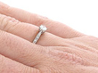 Wearing Diamond Solitaire Ring in Platinum