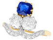 Edwardian sapphire and diamond ring