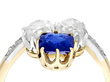 Cushion Cut Sapphire Gold Ring Setting