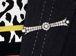 Diamond Bar Brooch Wearing