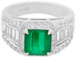large emerald diamond ring