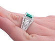 large emerald diamond ring