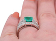 large emerald diamond ring