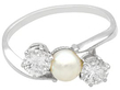 1950s Vintage Pearl and Diamond Ring