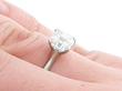 Large Diamond Ring on the Hand
