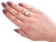 Diamond Cocktail Ring in Platinum wearing