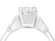 Art Deco Solitaire Ring in Platinum 