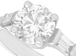 Art Deco Solitaire Ring in Platinum 