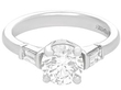Art Deco Solitaire Ring in Platinum 