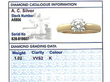 1 carat solitaire diamond ring yellow gold grading card