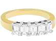 emerald cut anniversary band