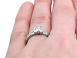 bezel set diamond ring wearing