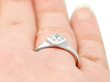 Princess Cut Diamond Solitaire Ring On hand 