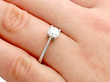 Wearing White Gold Brilliant Cut Diamond Ring