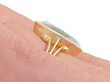 Victorian Aquamarine Ring on Finger