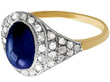 Cabochon Cut Sapphire Ring