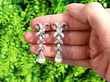 Pearl & Diamond Drop Earrings Outside