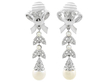 Pearl & Diamond Drop Earrings