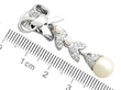 Pearl & Diamond Drop Earrings Size