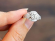 While Gold Engagement Ring