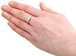 bezel set diamond engagement ring wearing