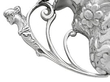 Silver Mustard Pots Handle