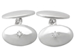 White Gold & Diamond Cufflinks
