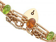 gold Gemstone Gate Bracelet