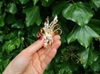 Double Clip Brooch Gold Outside