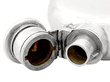 Antique Silver Hip Flask open