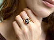 wearing an onxy signet ring