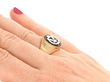 Army Signet Ring on Hand