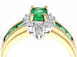 Emerald & Diamond Yellow Gold Ring