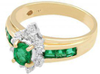 Emerald & Diamond Yellow Gold Ring