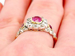 Antique Ruby & Diamond Ring Wearing