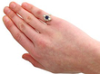 Vintage Art Deco Diamond and Sapphire Ring Wearing