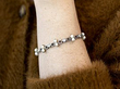 wearing vintage pearl bracelet