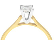 Princess Cut Diamond Gold Solitaire Ring 