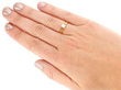 Princess Cut Diamond Solitaire Ring Gold Wearing 